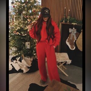 High Rise Sunday Wide Leg Sweatpant